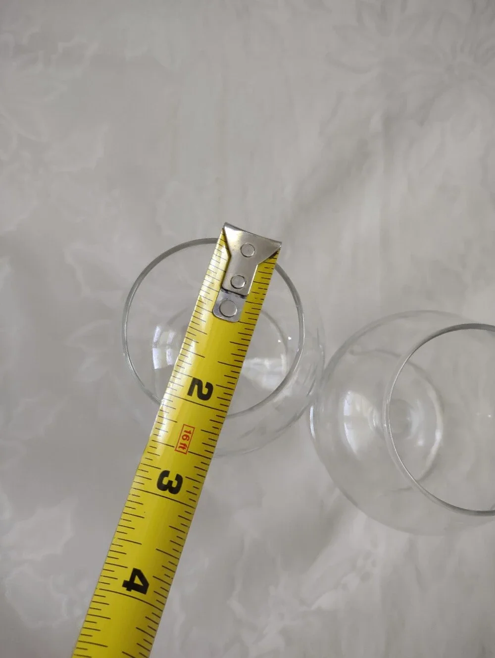 Brandy Stemmed Glasses Etched Flower